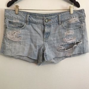 distressed denim cutoff shorts